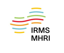 Logo of the Music and Health Research Institute, featuring colorful wave designs and the text 'IRMS MHRI'.